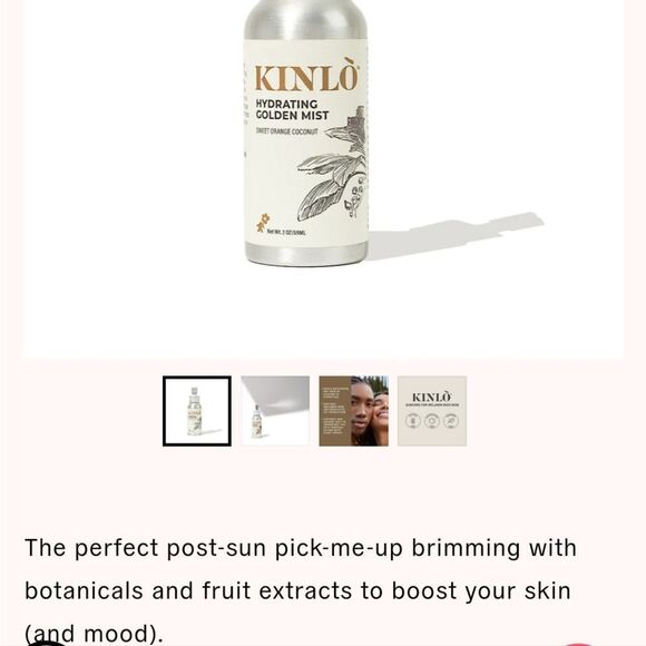 NEW Kinlo Cooling Body Gel Moisturizer 4 oz & Hydrating Golden Mist 1 oz‎ Bundle - Picture 10 of 11